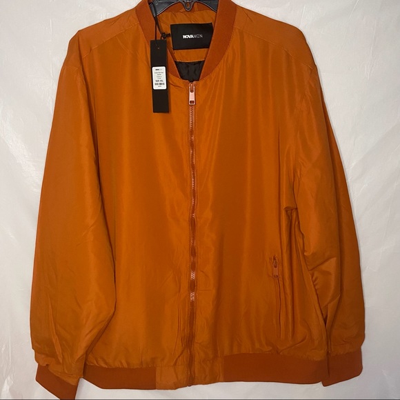 Fashion Nova Other - Orange Fashion Nova Eddie Bomber Jacket Size XXL